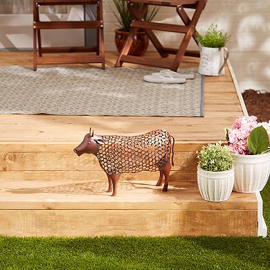 Zingz Home Chicken Wire Cow Garden Sculpture