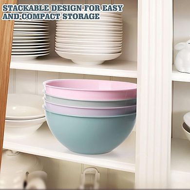 Plastic Mixing Bowl Set, With Lids, Lightweight, Microwave & Dishwasher Safe