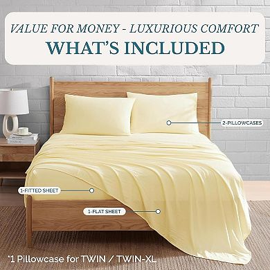 Queen Size Sheet Set, Soft & Breathable Microfiber Bed Sheets, Pre-Washed for Gentle Feel, Cozy