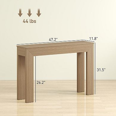 HOMCOM Console Table Modern, 47inch Entryway Table