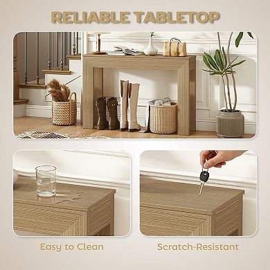 HOMCOM Console Table Modern, 47inch Entryway Table