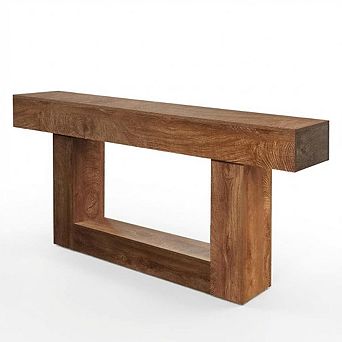 63 Inch Wood Narrow Entryway Table, 2 tier Farmhouse Console Table Behind Couch with Storage