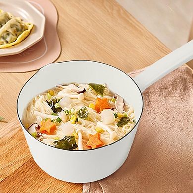 Enamel Milk Pan, Mini Saucepan with Pour Spout, Nonstick, Multi-Stove Safe