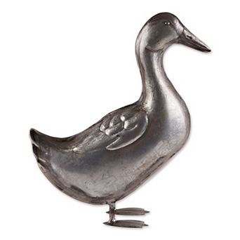 Zingz Home Galvanized Duck Garden Sculpture