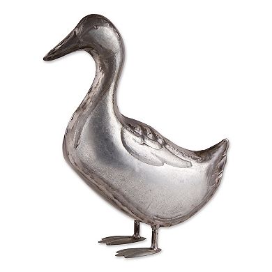 Zingz Home Galvanized Duck Garden Sculpture