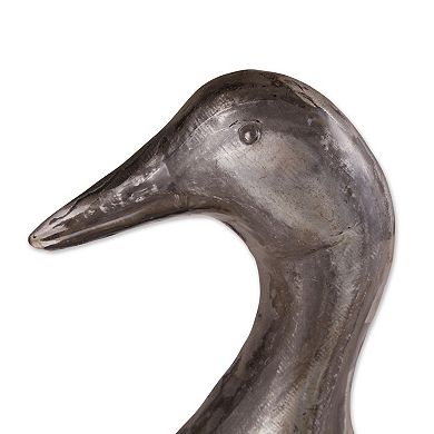 Zingz Home Galvanized Duck Garden Sculpture