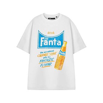 Coca-Cola Unisex Adult Fanta Orange Drink Short-Sleeved T-Shirt