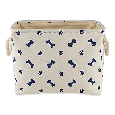 Bone Dry Collapsible Rectangle Pet Storage Bin Paw/Bone Print