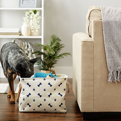 Bone Dry Collapsible Rectangle Pet Storage Bin Paw/Bone Print