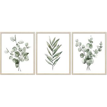 Eucalyptus Leaves Botanical Wall Art Prints Minimalist Boho Decor