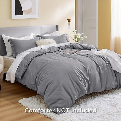 Duvet Cover King Size - Soft Double Brushed Bedding Set, Zipper Closure, 3 Pieces, NO Comforter