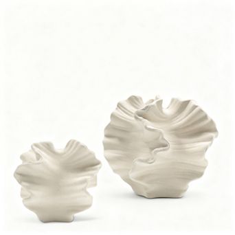 Ceramic Vase Set of 2, Reed Decoration, Simple Nordic Bohemian Modern Home Decor