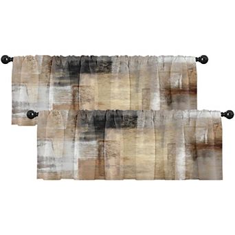 2 pc curtain cover set, blackout curtains, 18x52 inch rod pocket