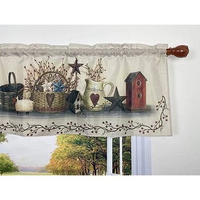 Rustic Curtain Rod 58x18 Inches Country-Style Window Decoration