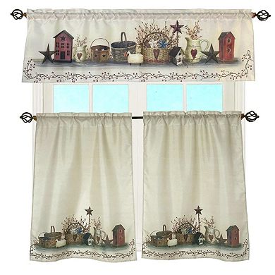 Rustic Curtain Rod 58x18 Inches Country-Style Window Decoration