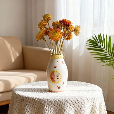 Ceramic Vase, Small Dried Flowers, Bohemian Decoration
