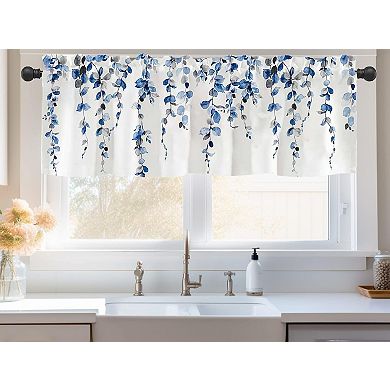 2-piece curtain topper 54x18 inches 3-inch rod pocket lightweight sheer polyester curtains