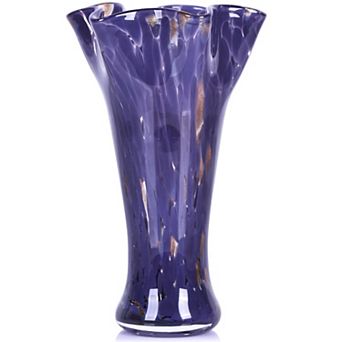 9-inch Hand-Blown Glass Vase Wide-Mouth Vase Home Decoration