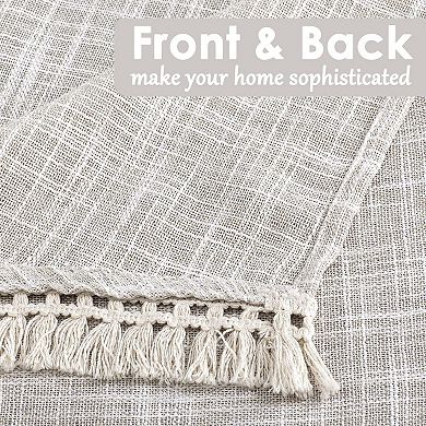 Linen Textured Swag Curtain Valance 36x36 Light Filtering Rod Pocket Kitchen Bedroom 2pcs