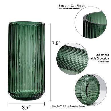 Vase 7.5 inches Thickened Glass Home and Office Decoration