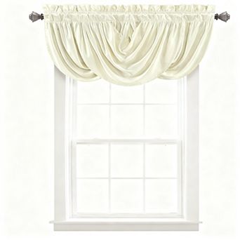 Waterfall Ruffle Curtains 42"x18" Light-Filtering Curtains