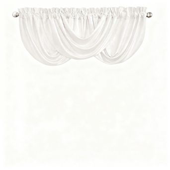 Waterfall Ruffle Curtains 42"x18" Light-Filtering Curtains