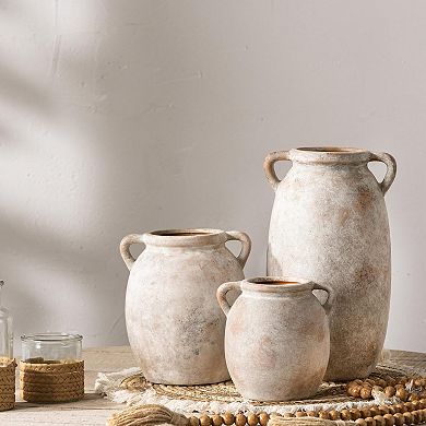 Ceramic Vase 12 Inch Farmhouse Terracotta Decorative Pottery Home Decor