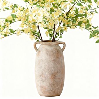 Ceramic Vase 12 Inch Farmhouse Terracotta Decorative Pottery Home Decor