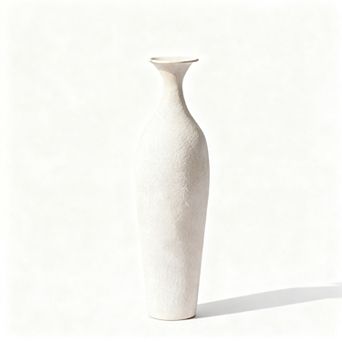 Floor Vase 23.2 in Large Bohemian White Slim Country Cottage Decor