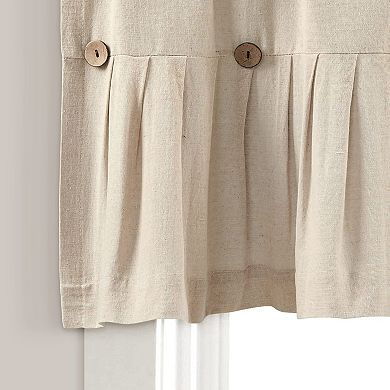 Linen Tab Top Cottage Style Curtain Valance 52 inches wide x 18 inches long
