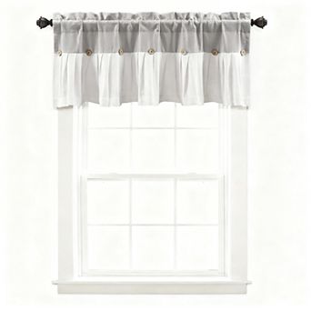 Linen Tab Top Cottage Style Curtain Valance 52 in wide x 18 in long
