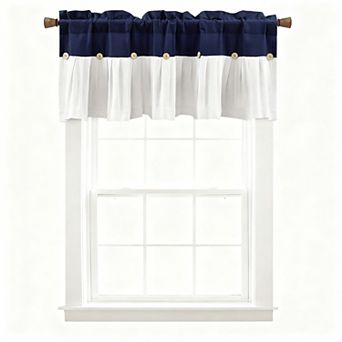 Linen Tab Top Cottage Style Curtain Valance 52 in wide x 18 in long