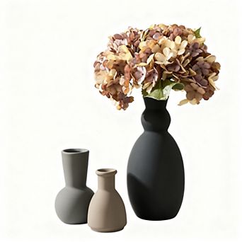 Ceramic Vase Set of 3 pc Nordic Minimalist Colorful Home Decor Country Style