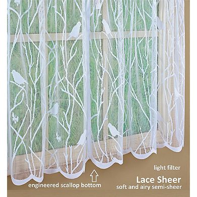 Semi-transparent jacquard lace curtains 38"x56"