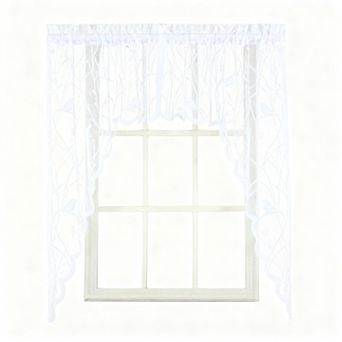 Semi-transparent jacquard lace curtains 38"x56"