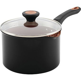 Nonstick Saucepan with Strainer Lid, Easy Clean, Durable