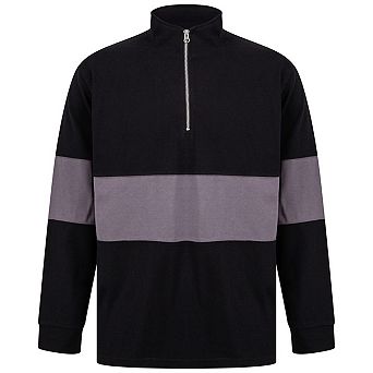 Front Row Unisex Adult Panelled Quarter Zip Jumper