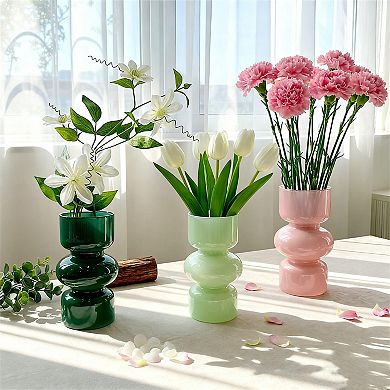 Glass water propagation vase 7-inch colored bubble vase