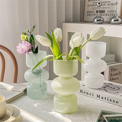 Glass water propagation vase 7-inch colored bubble vase