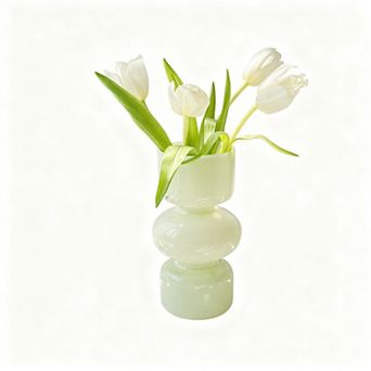 Glass water propagation vase 7-inch colored bubble vase