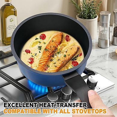 Nonstick Saucepan with Lid, Induction Safe