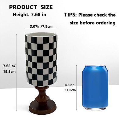 Black and White Ceramic Vase 7.68 Inches Tabletop Decoration