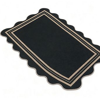 3x5 Washable Outdoor Jute Pattern Rug, Non-Slip Indoor Patio Door Mat