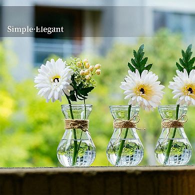 Clear Glass Vase Set of 3 Vases Wedding Table Decoration