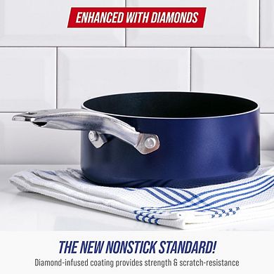 Nonstick Ceramic Saucepan with Lid, PFAS-Free, Dishwasher Safe