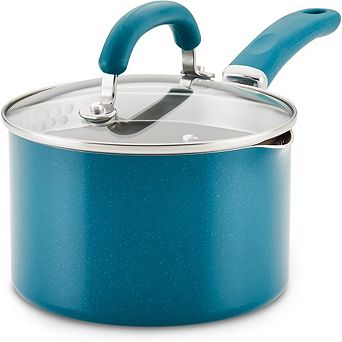Nonstick Saucepan with Straining Lid Induction Safe, Multipurpose