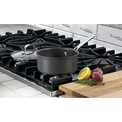 Nonstick Hard-Anodized Saucepan with Lid, Durable, Easy Clean