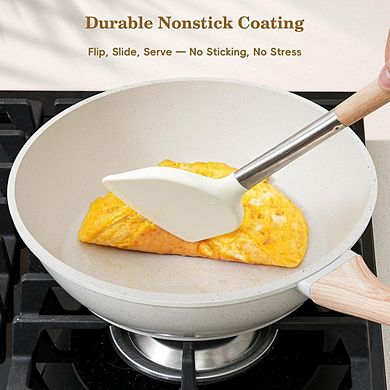 Nonstick Cookware Set, Granite Coating, Induction Compatible, Non-Toxic