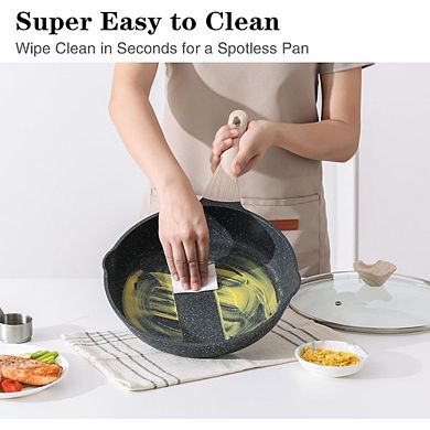 Nonstick Frying Pan, 8" Egg Omelet Skillet, Induction Compatible, PFOA-Free