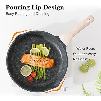 Nonstick Frying Pan, 8" Egg Omelet Skillet, Induction Compatible, PFOA-Free